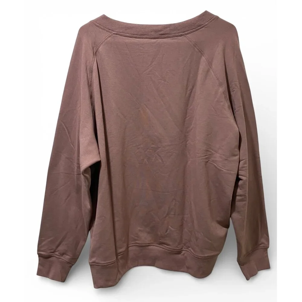 NWT Buffalo David Bitton Women Super Soft V-Neck Pullover Sweatshirt, T Rouse - Picture 4 of 11